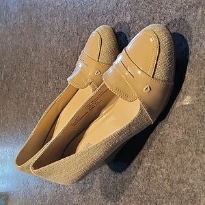 Alia Beige and Tan Wedges